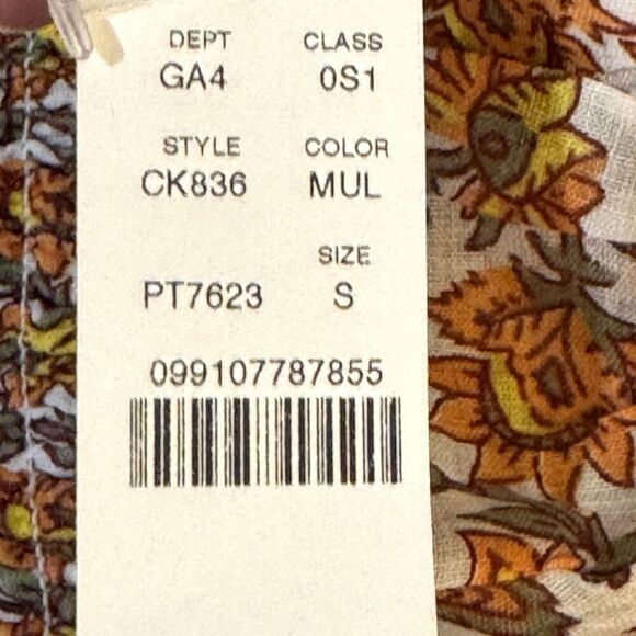 J.Crew Dress Womens Small Multi Floral Smocked Strapless Convertible Midi CK836 - Picture 10 of 10